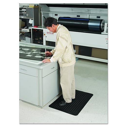 Guardian - 24030500 Flex Step Antifatigue Floor Mat, Rubber, 3'x5', Black-DeskLoop Office
