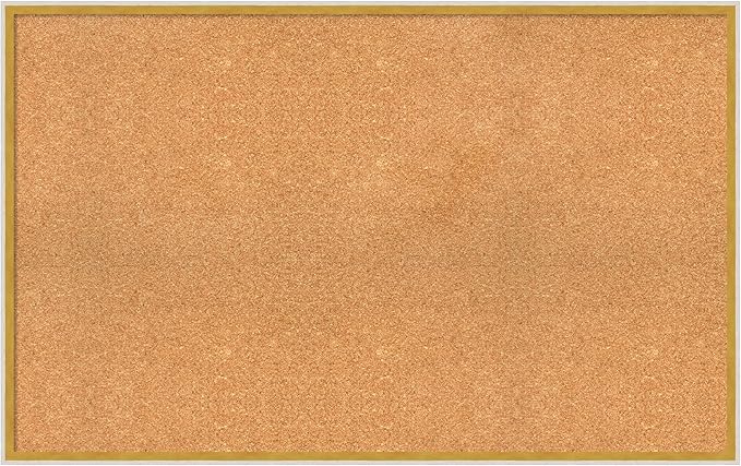 Amanti Art Natural Cork Board for Wall, 27x43 Vision Board with White Frame, Oversize Corkboard Office Decor for Home Organization, Modern Corkboard Pinboard to Display Items for Home Organization in-DeskLoop Office