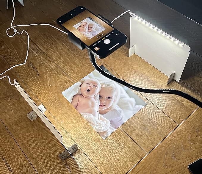 Dual Light Stands for scanning documents, Photos, Products, Albums, textbooks, and Receipts with Balanced Illumination-DeskLoop Office