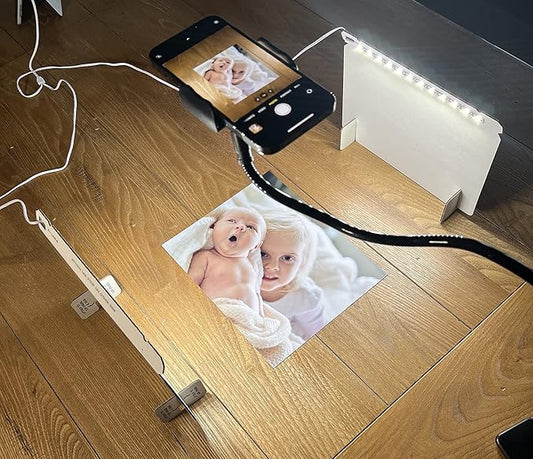Dual Light Stands for scanning documents, Photos, Products, Albums, textbooks, and Receipts with Balanced Illumination-DeskLoop Office
