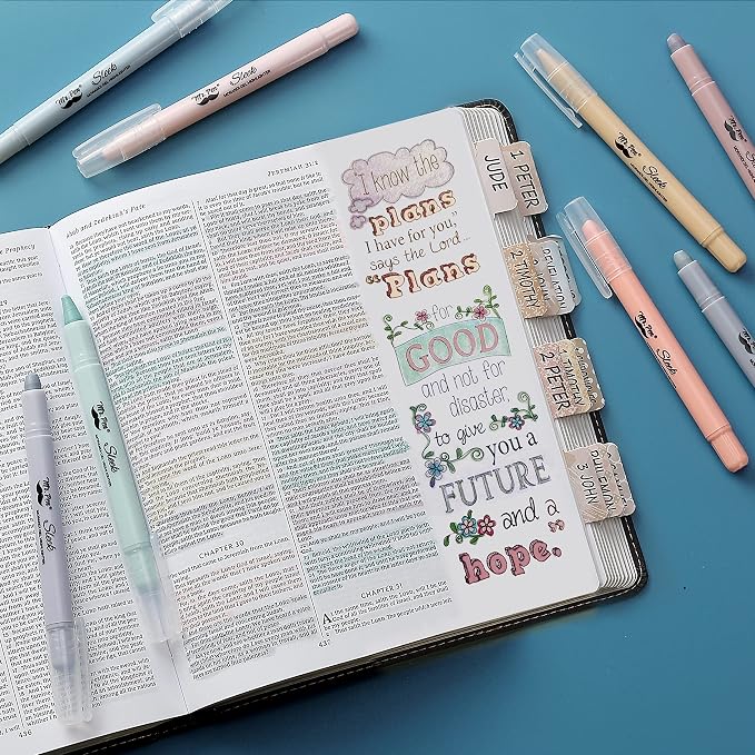 Mr. Pen- No Bleed Gel Highlighters, Morandi Colors, 8 Pack | Bible Highlighters - Image 6