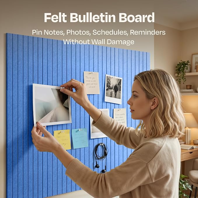 X-Large Cork Board Alternative 12-Pack Felt Bulletin Board Thick and Decorative - Image 2