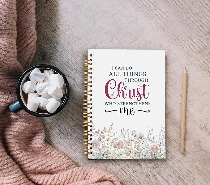 Watercolor Flower Christian Notebook Journal, Christian Gifts - Image 4