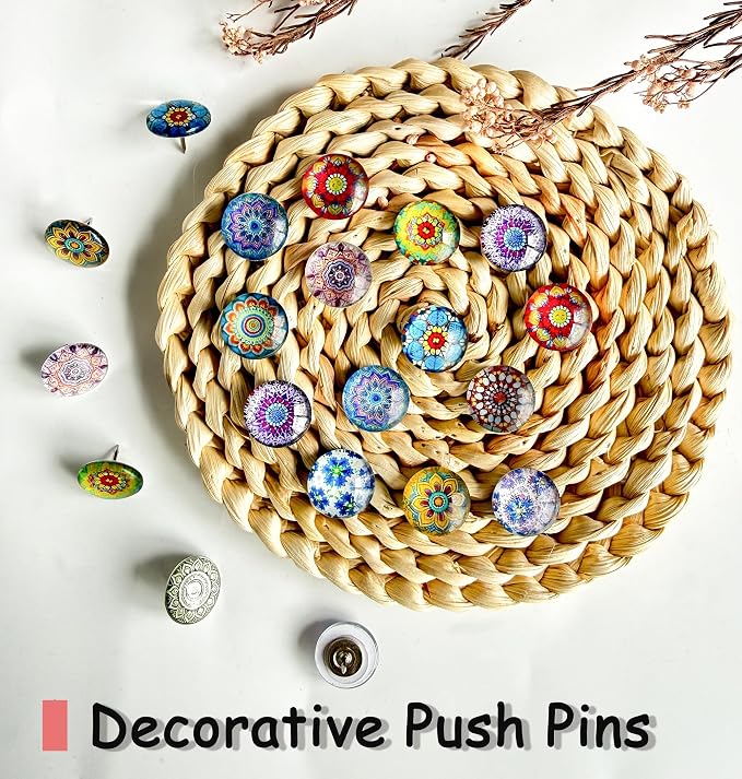 24Pcs Mandala Push Pins, Thumb Tacks - Image 4