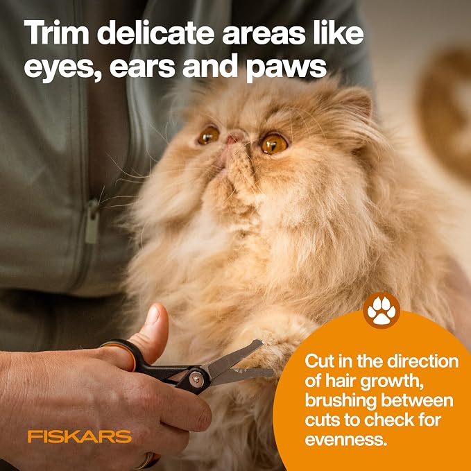 Fiskars Pet, Dog & Cat Grooming Scissors, Rounded Tips & SoftGrip Handle - Image 5