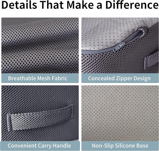 6" Extra Thick Memory Foam Office Chair Cushion – 2-Layer Booster Seat - Image 4