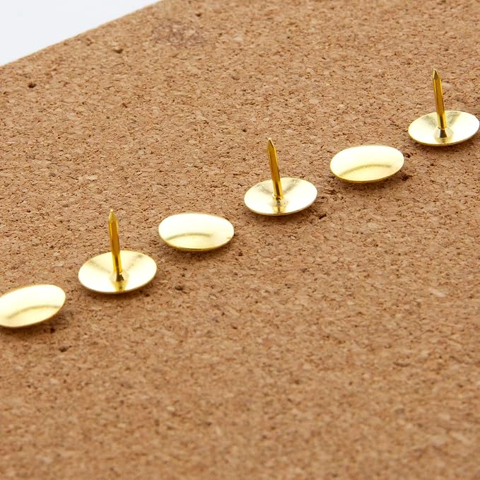 BAZIC Products Thumb Tacks, Brass Gold, 200 Ct - Image 5