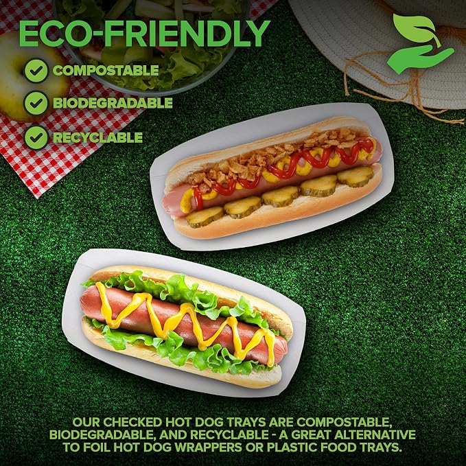 Checkered Food Trays 250 Pack Retro Red & White Grease Resistant Recyclable - Image 6