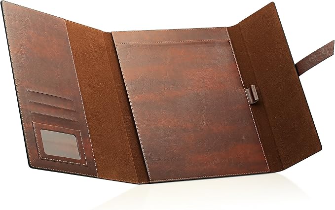 GALLAWAY LEATHER Padfolio Portfolio Folder – Slim Portfolio Folio Organizer - Image 4