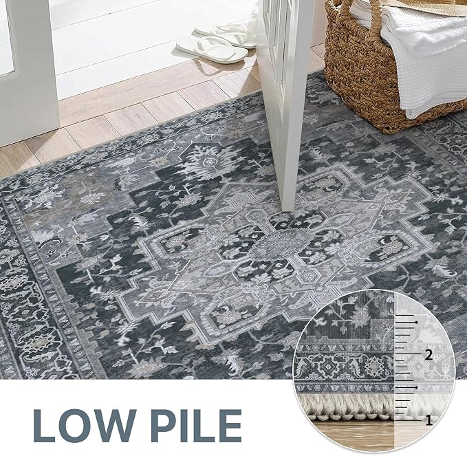 GENIMO 2x5 Runner Rugs for Hallway, Machine Washable Non Slip Vintage Rugs - Image 5