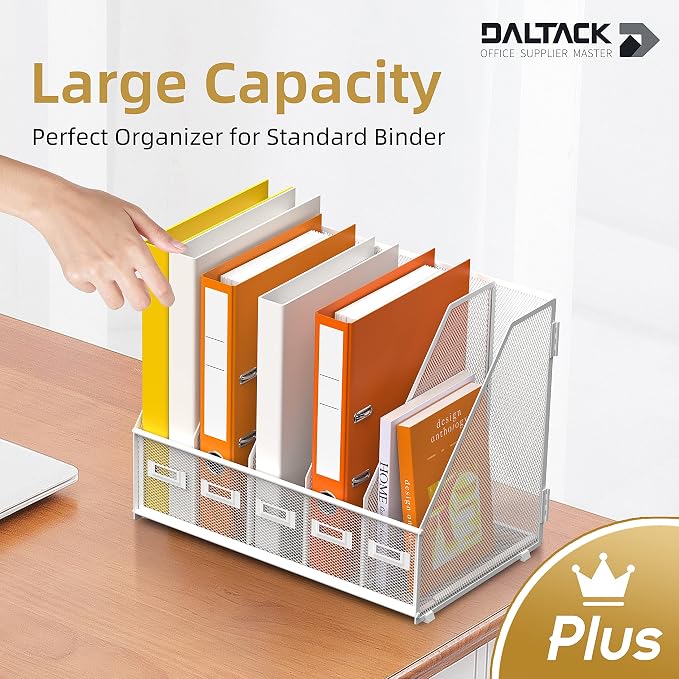 DALTACK Desk Organizers Metal Magazine File Holder - Image 2