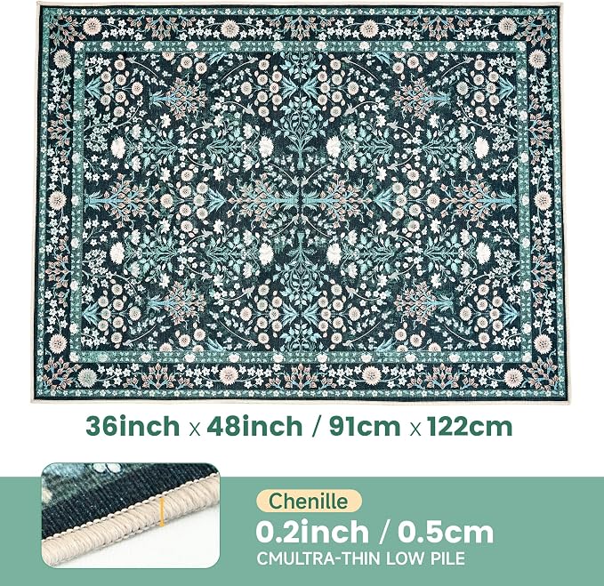 Office Chair Mat for Hardwood Tile Floor, Machine Washable Office Area Carpet - Image 3
