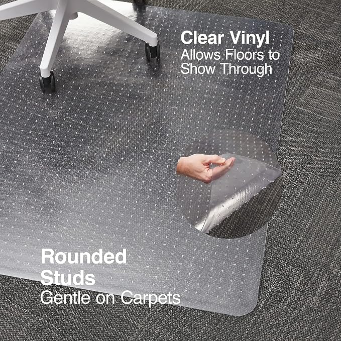 Staples Office Chair Mat, Medium-Pile Carpets, 48 x 36 Inch, Smooth Glide - Image 4