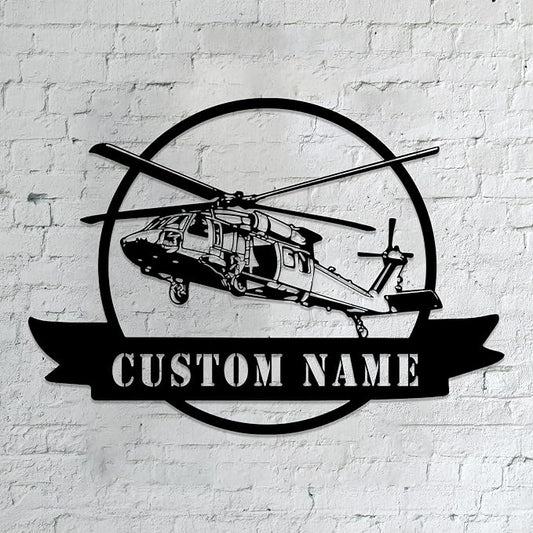 Personalized Metal Airplane Wall Art, Airplane Name Sign, Customized Pilot Name by Unknown