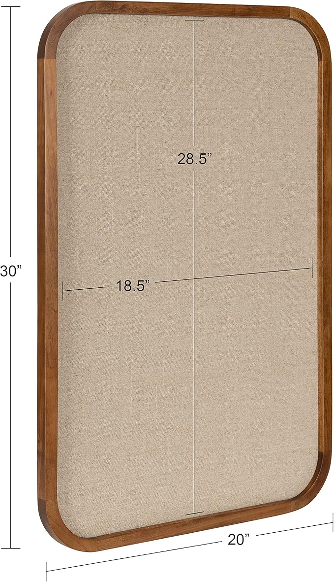 Kate and Laurel Hutton Transitional Pinboard; 20 x 30; Rustic Brown; Radius - Image 6