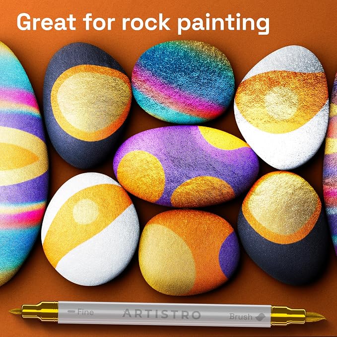 ARTISTRO 12 Metallic Acrylic Paint Markers - Image 8