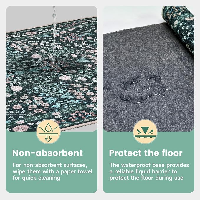Office Chair Mat for Hardwood Tile Floor, Machine Washable Office Area Carpet - Image 5