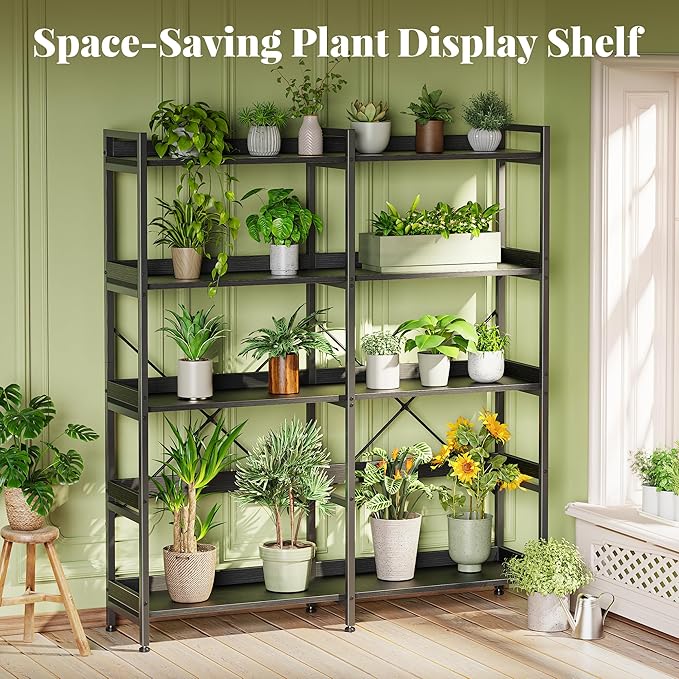 Huuger 5 Tier Bookshelf, Display Bookshelf - Image 6