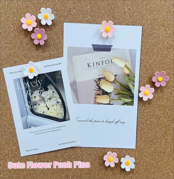 30 Pcs Cute Decorative Flower Push Pins - Image 5