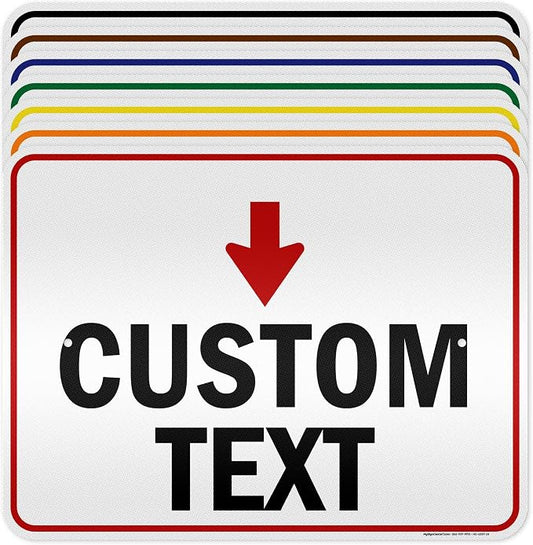 Custom Arrow, Custom Directional Sign, Down Arrow, 18x24 Inches, 3M EGP by MySignCenter