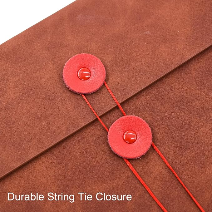 VANRA Vertical PU Leather Envelope File Folders Expanding Document Holder - Image 7
