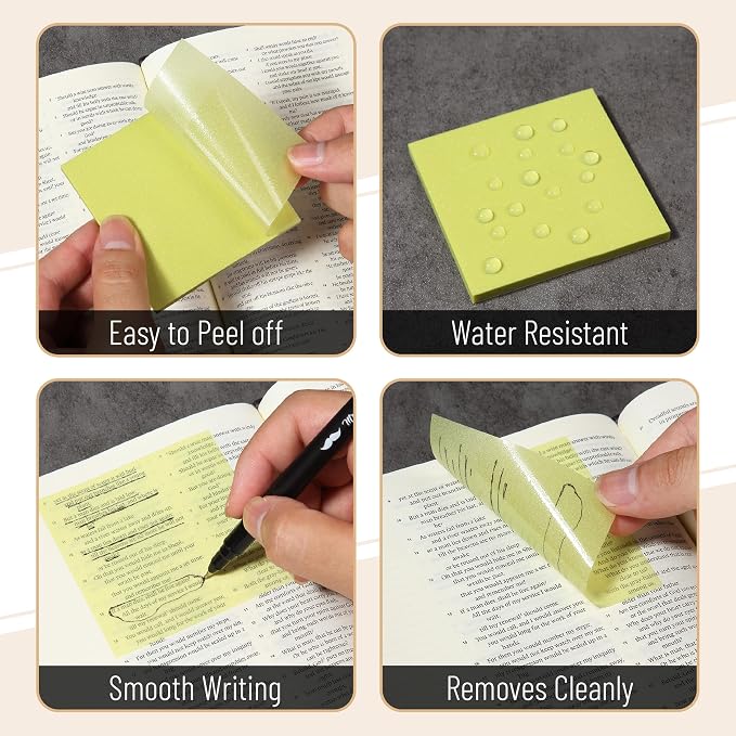Mr. Pen- Transparent Glitter Sticky Notes, 12 Pads, 600 Sheets | Glitter - Image 4