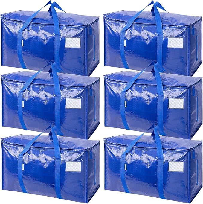 TICONN 6 Pack Extra Large Moving Bags Heavy Duty by TICONN