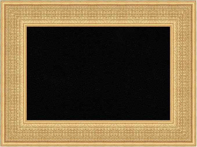 Amanti Art Black Cork Board for Wall, 18x24 Vision Board with Gold Wood Frame, Small Corkboard Office Decor for Home Organization, Traditional Corkboard Pinboard to Display Items for Home-DeskLoop Office