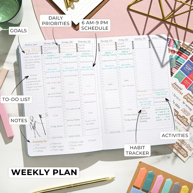 GoGirl Weekly Schedule Planner – Hourly Work & Life Planner - Image 3