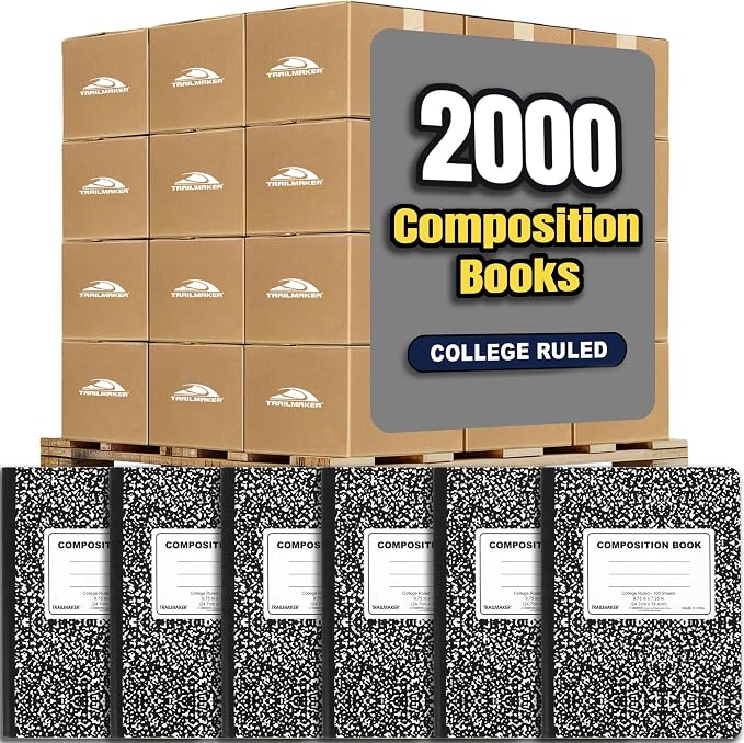 Trail maker Composition Notebooks, College Ruled Marble Cover, 200 Pages by TrailmakerBuiltforLife%E2%80%99sAdventuresBigandSmall