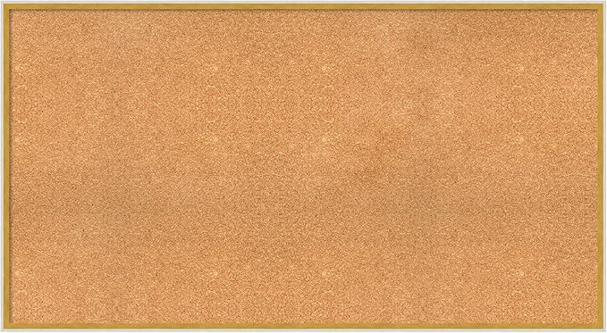 Amanti Art Natural Cork Board for Wall, 29x53 Vision Board with White Frame, Oversize Corkboard Office Decor for Home Organization, Modern Corkboard Pinboard to Display Items for Home Organization in-DeskLoop Office