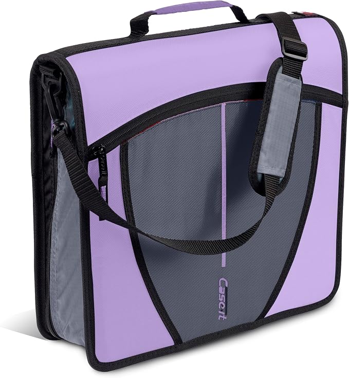 Case-it Mighty Zip Tab School Zipper Binder | 3-Inch O-Rings, 600-Sheet Capacity by Case-it