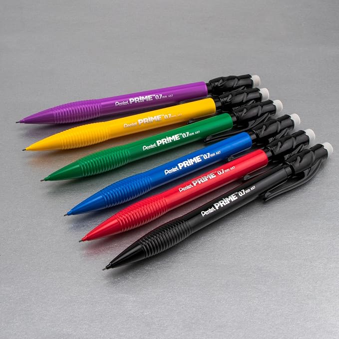 Pentel Prime Mechanical Pencil Assorted Barrel Colors Pack of 6 - Image 5