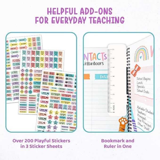 Decorably Undated Teacher Planner 2026-2027, Lesson Plan Book & Calendar | - Image 8