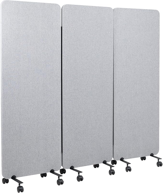 VIVO Freestanding 72 x 66 inch Privacy Panel, Mobile Cubicle Divider, x3 24 by VIVO