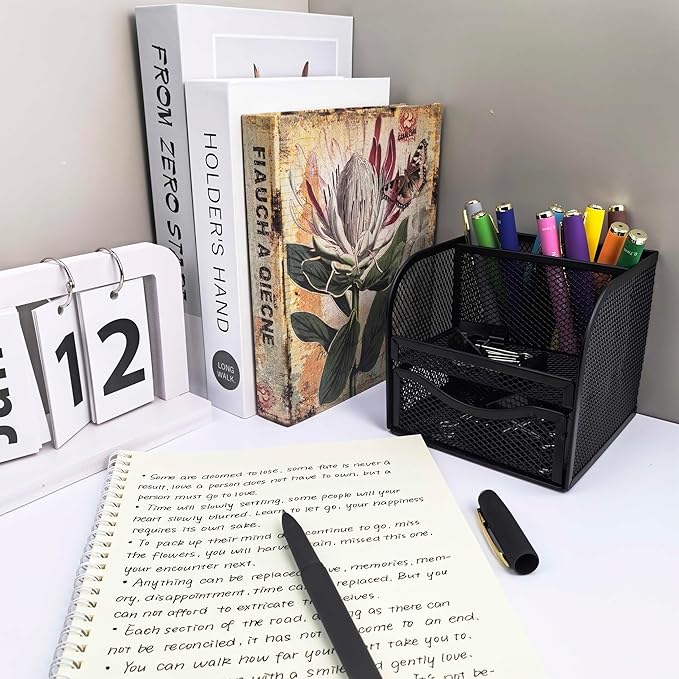 Fengtaiyuan Gel Ink Roller Ball Pens, Black Ink, Fine Point 0.7mm, Comfortable Grip, Easy Hold, Writting Pens, Smooth, 18 Count (Black-0.7mm-07P18SS)-DeskLoop Office