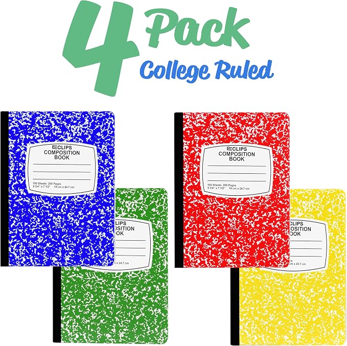 Composition Notebook College Ruled Composition Notebooks Bulk Marble Hard Cover - Image 2