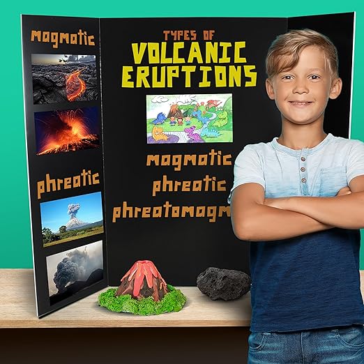 Flipside Products 36” x 48” Foam Project Boards for Presentations, Science Fair, School Projects, Event Displays and Trifold Picture Board - Black - 3 Pack-DeskLoop Office