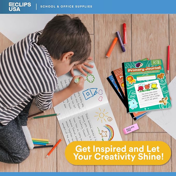 E-CLIPS USA Primary Composition Notebook K-2 Primary Ruled Composition Book - Image 7