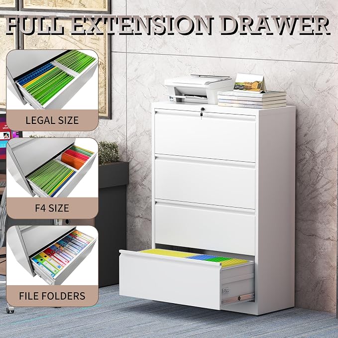 mysteeldepot 4 Drawer Lateral File Cabinet - Image 5