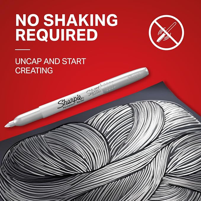 Sharpie Metallic Permanent Markers, Fine Point - Image 5