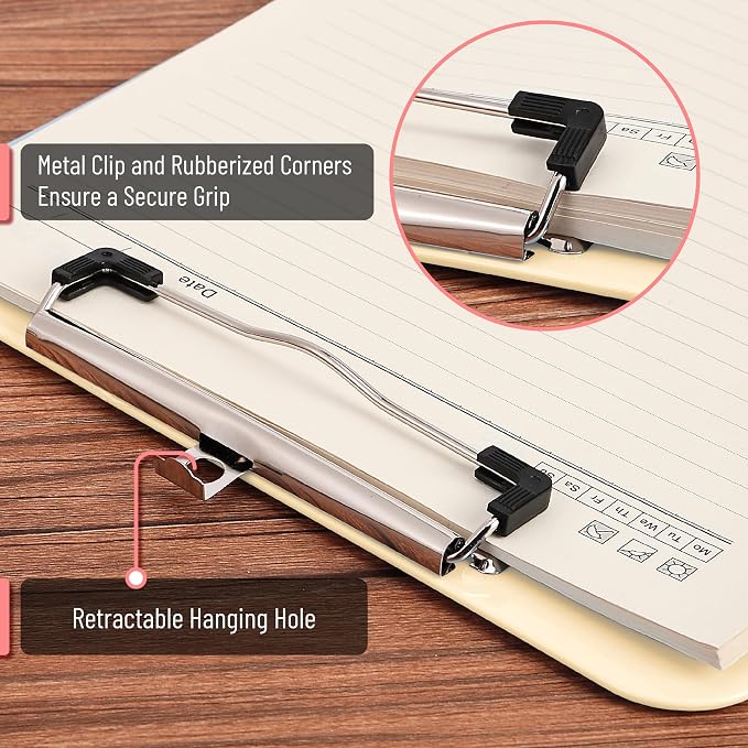 Mr. Pen- Plastic Clipboard, 12.5” x 9”, Clipboard Plastic | Low-Profile Metal - Image 3