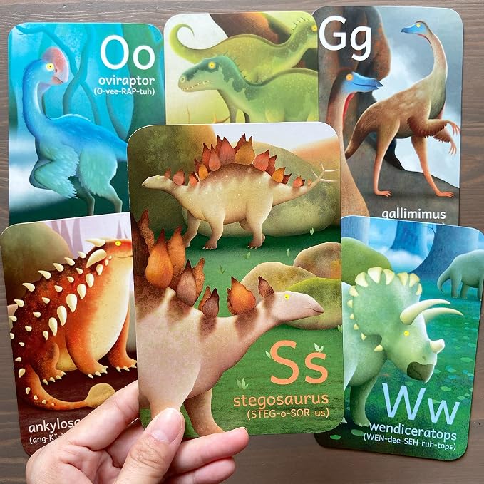 Dinosaur ABC Flash Cards, Alphabet A to Z Dinosaurs flashcards - Image 6