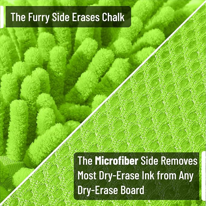 Mr. Pen- Magnetic Microfiber Shag Whiteboard Erasers, 4 Pack | Dual Surface - Image 3