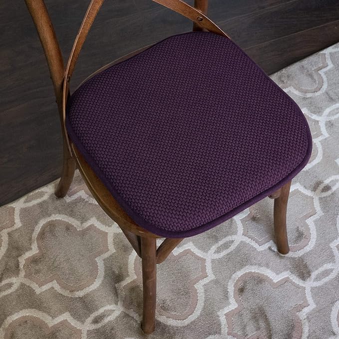 Sweet Home Collection Cushion Memory Foam Chair Pads Honeycomb Nonslip Back - Image 5