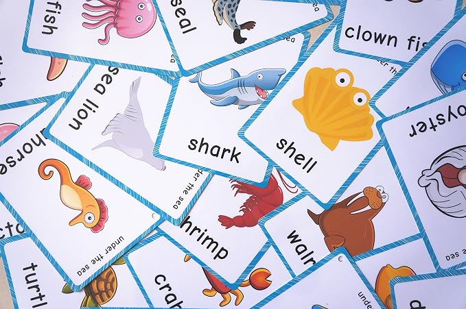 20 pcs Sea Animals Flash Cards for Toddlers | Marine Animals Learning Cards & - Image 9