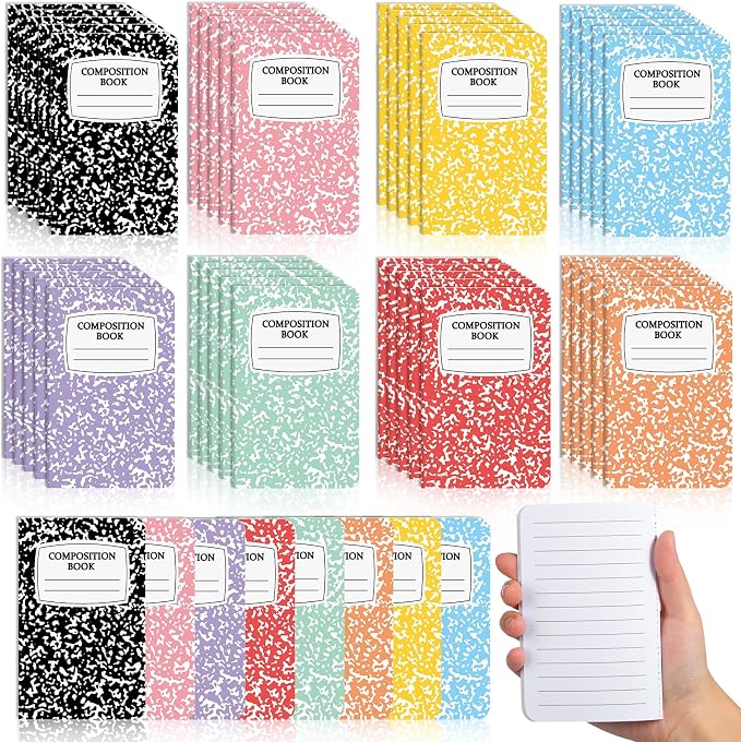 48 Pack Mini Composition Notebook Composition Books Bulk Back to School Gift by Naozinebi