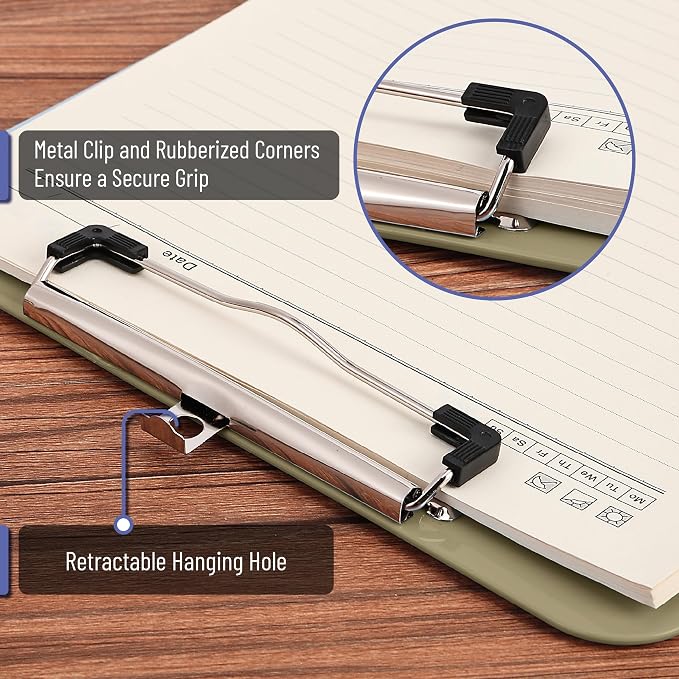 Mr. Pen- Plastic Clipboard, 12.5" x 9", 2 Pack | Faded Earthy Clipboard Plastic - Image 3