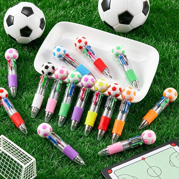 24Pcs Soccer Mini Multicolor Pens in One 4-in-1, Cute Pens Bulk - Image 5
