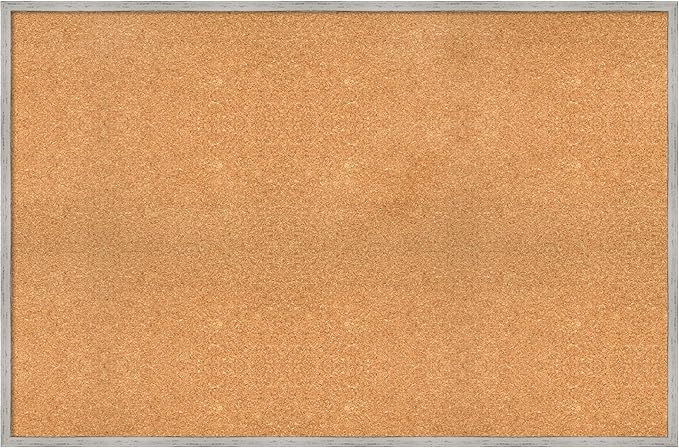 Amanti Art Natural Cork Board for Wall, 31x47 Vision Board with White Frame, Oversize Corkboard Office Decor for Home Organization, Cottage Corkboard Pinboard to Display Items for Home Organization-DeskLoop Office